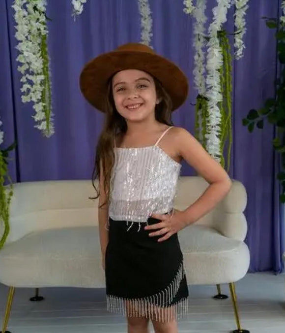 Little Girls Rhinestone Skirt