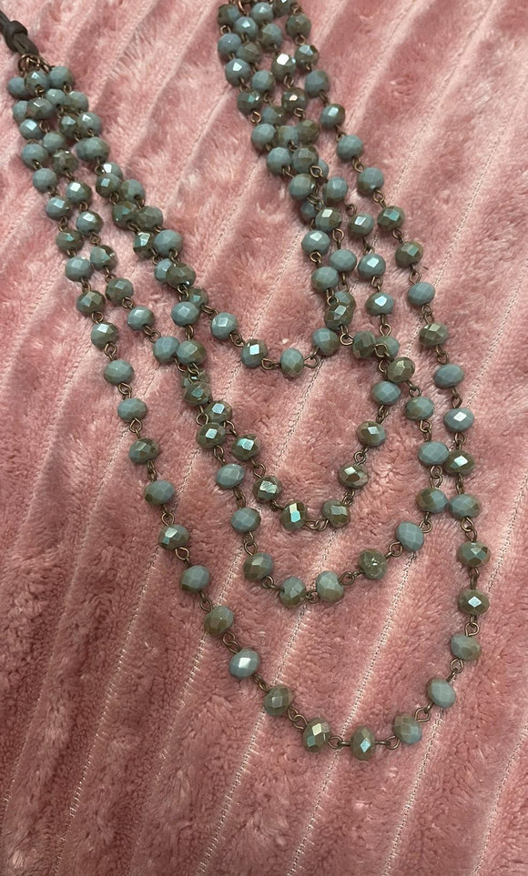 Grey Beaded Necklace