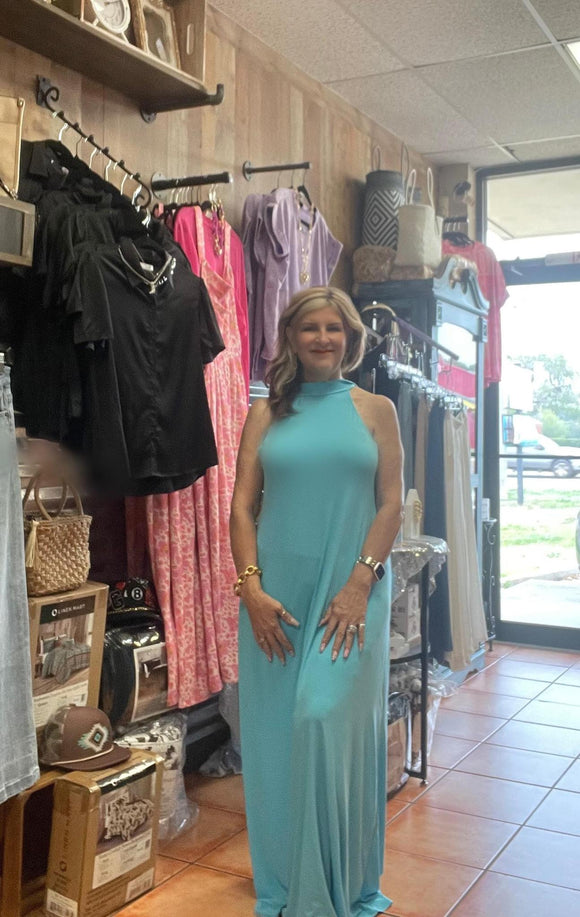 Aqua Maxi Dress