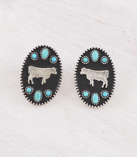 Cow Stud Earrings