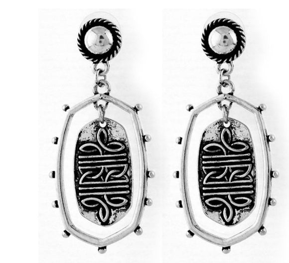 Silver Stitch Earrings