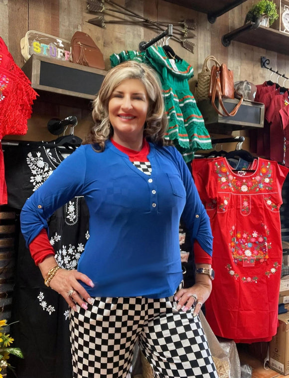 Knit Royal Blue Top