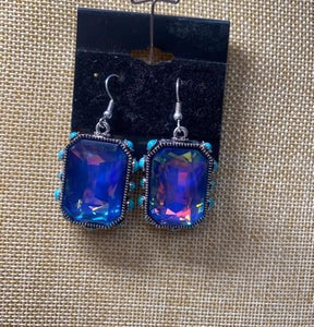 Colored Pendant Earrings