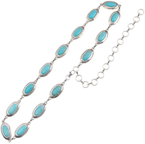 Turquoise and Silver Concho Belt