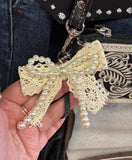 Lace Bow Purse Charm