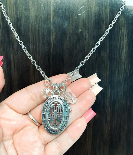 Hope Faith and Love Necklace