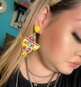 Yellow "Fiesta" Earrings