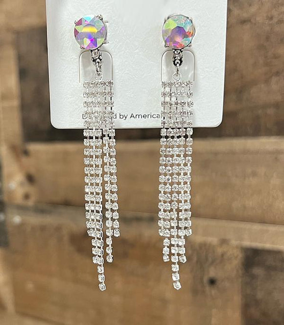 Clear and AB Earrings