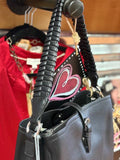 Black Braided Buckle Hobo Bag