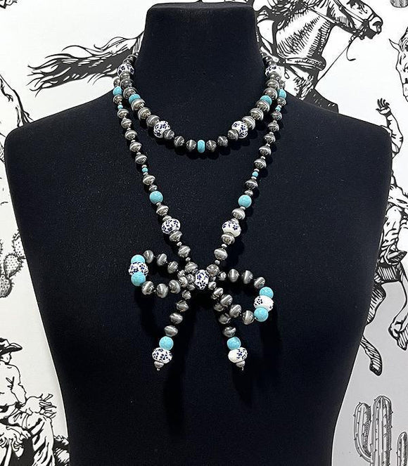 Navajo Pearl Bow Necklace