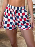 July 4th Independence Day Checkered Shorts