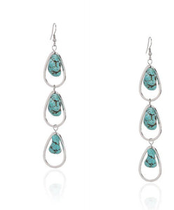 Turquoise Silver Earrings