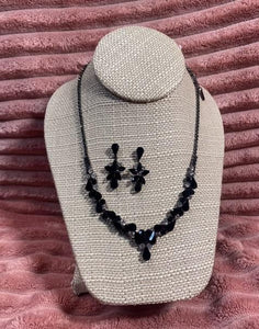 Black Elegant Flower Set