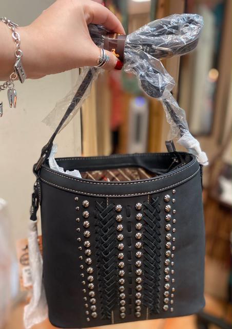 Montana West Suede Black Crossbody