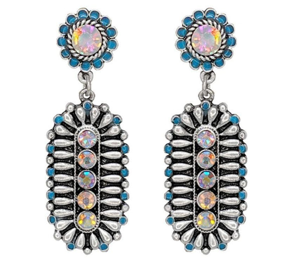 Turquoise and AB Earrings