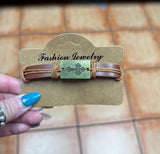 Cross Leather Thread Bracelet