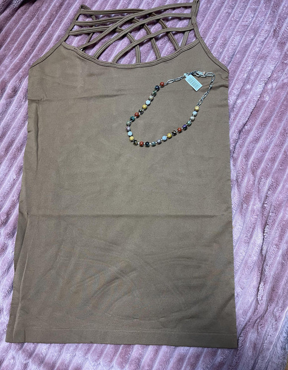 Camel Criss Cross Tank