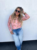 Vintage Floral Mesh Top