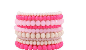 Pink Stackable Bracelets