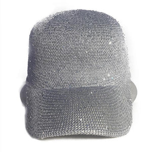 Silver Woven Sequin Hat