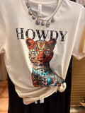 Cheetah Howdy Rhinestone Graphic Tee