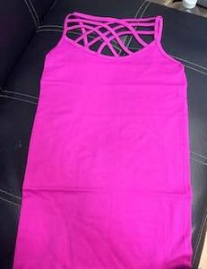 Hot Pink Criss Cross Tank