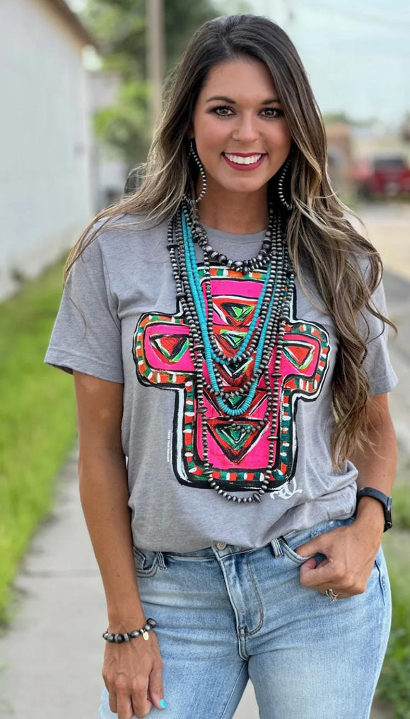 NEON CROSS TEE