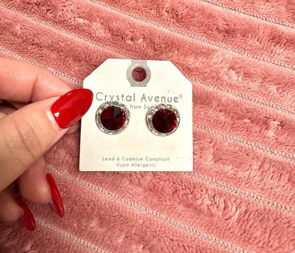 Red Medium Stud