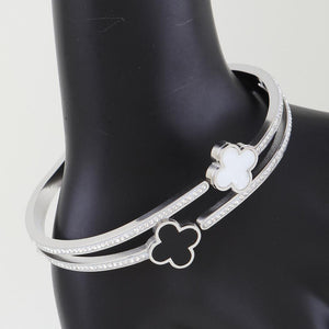 Twin Clover Jewel Wrap Bracelet