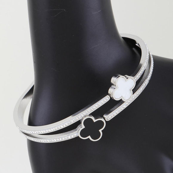 Twin Clover Jewel Wrap Bracelet