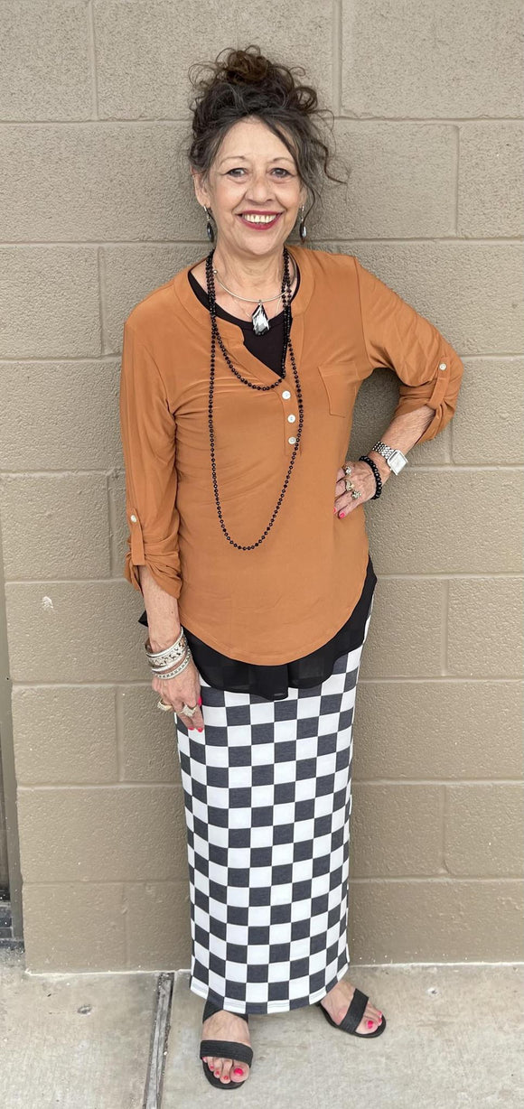 Rust Knit Top