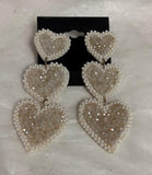 3 Stacked Heart Earrings