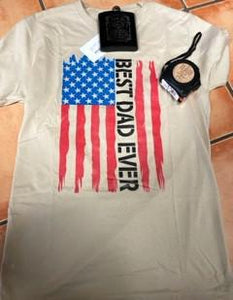 " Best Dad Ever" Flag T-shirt