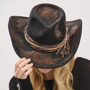 BLACK WESTERN HAT