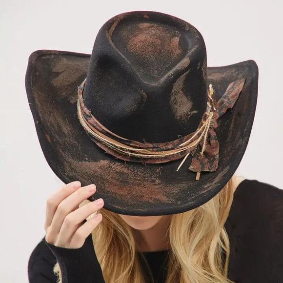 BLACK WESTERN HAT