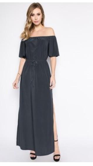 Black Maxi Off Shoulder