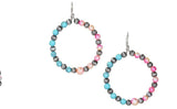 Pink and Gray Navajo Pearl Earrings