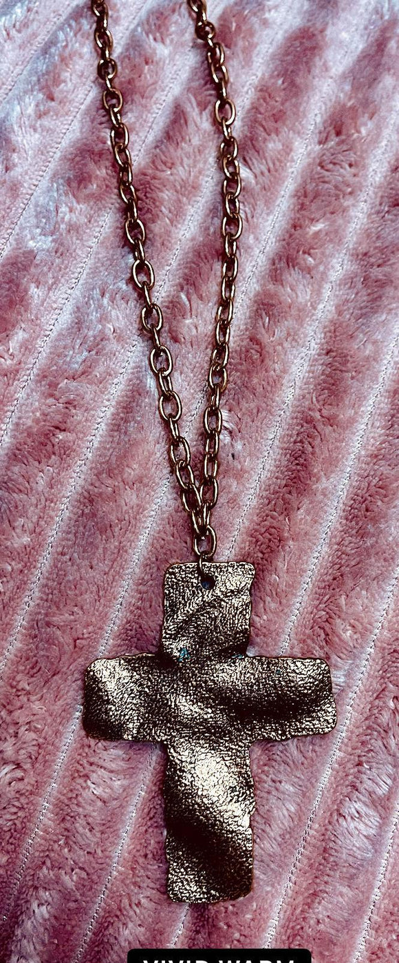 Copper Cross Necklace