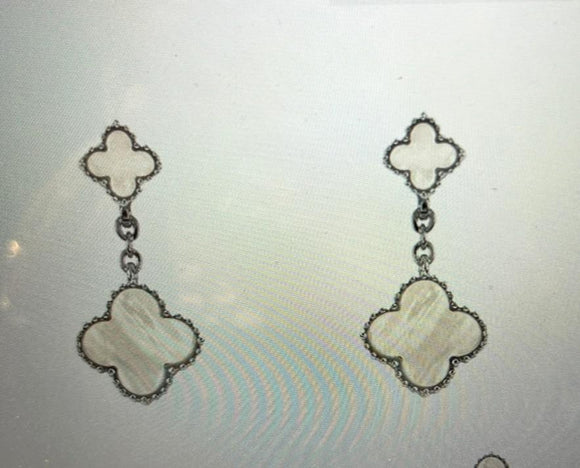 White Pearl Earrings