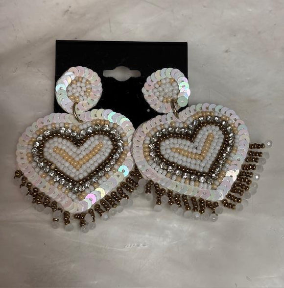 Heart Sequins Earrings