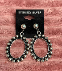 Silver Metal Earrings