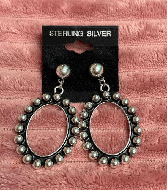Silver Metal Earrings