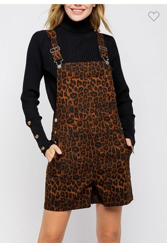 Animal Print Overalls