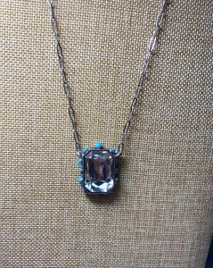 Burnish Silver Pendant Necklace