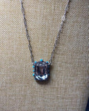 Burnish Silver Pendant Necklace
