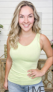 Pastel Lemon Reversible V Neckline Tank