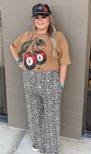 Leopard Pleated Pants
