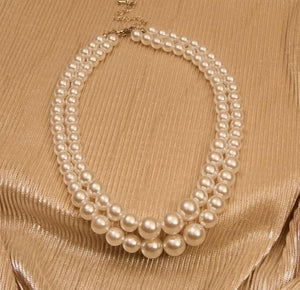 Classic Two Stand Pearl Necklace