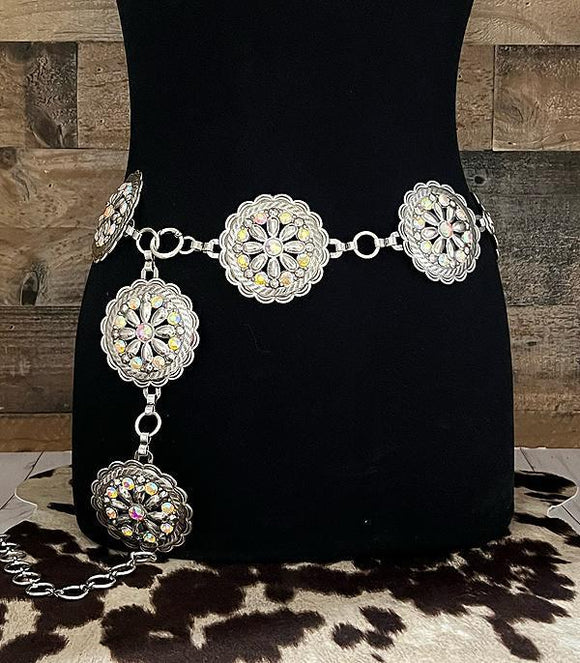 Silver AB Concho Belt
