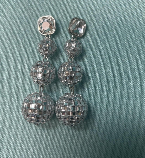 Silver Ball Earring